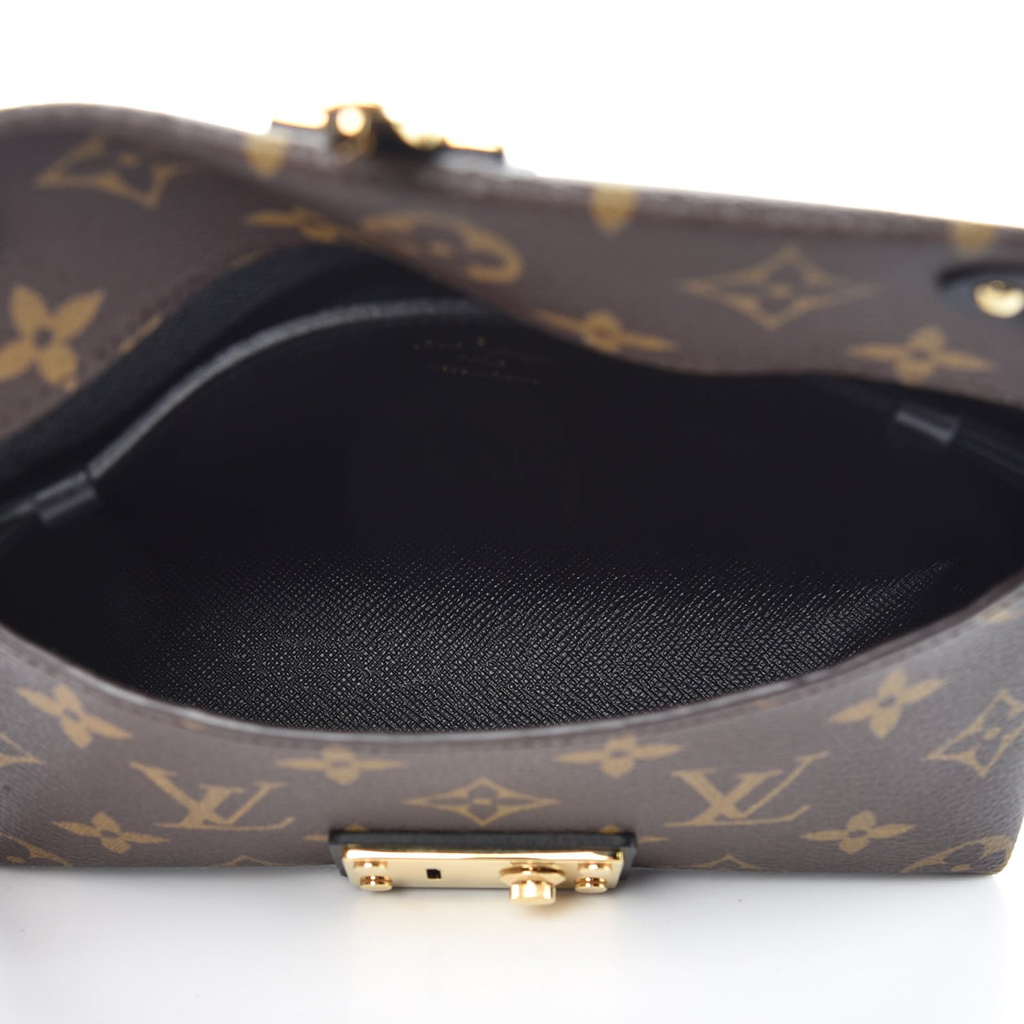 Monogram Triangle Chain Wallet Black