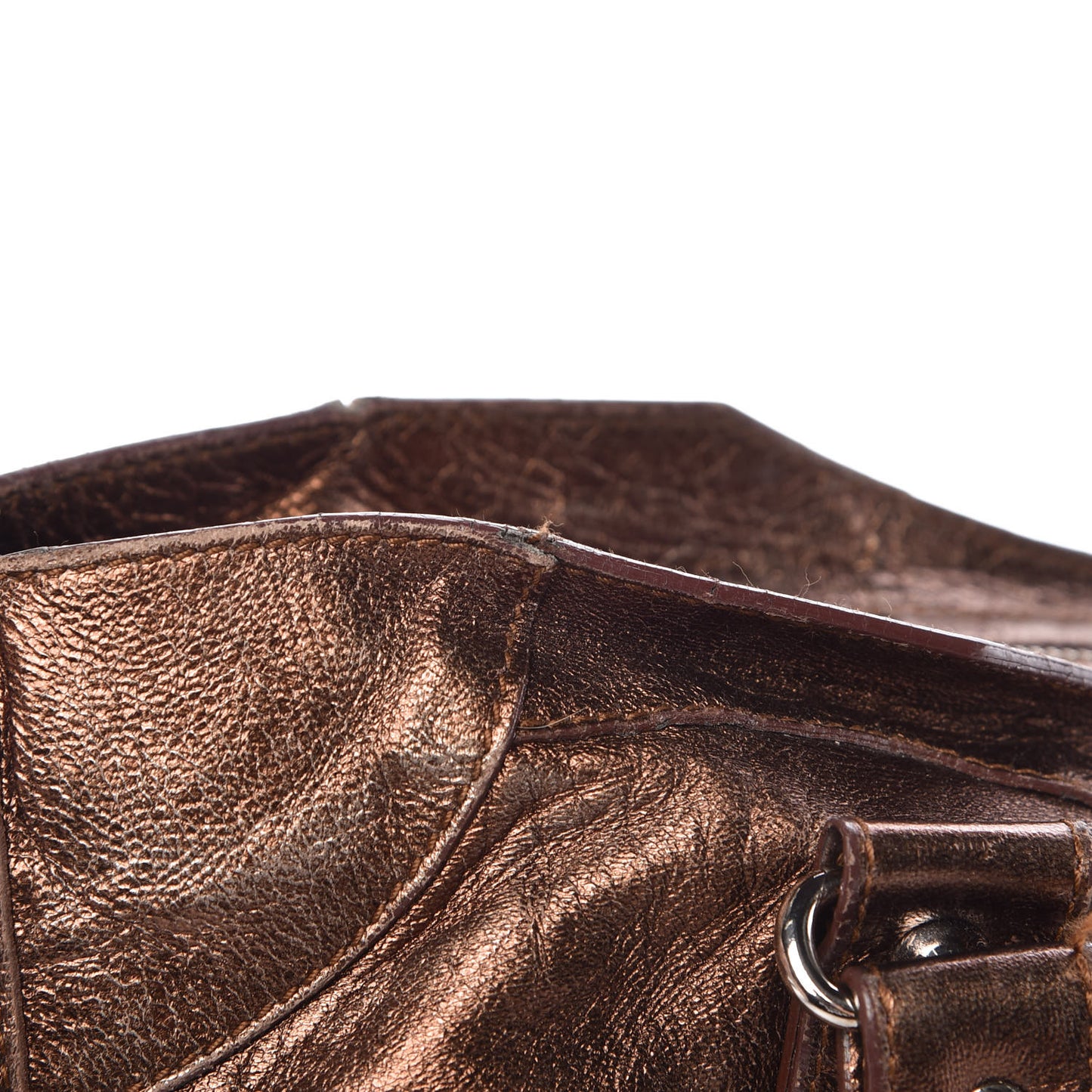 Metallic Agneau Classic Silver Hardware S City Sparkle Bronze