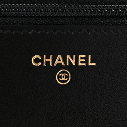 Chanel Calfskin Quilted Perfect Fit Wallet On Chain WOC Black 6 of 12