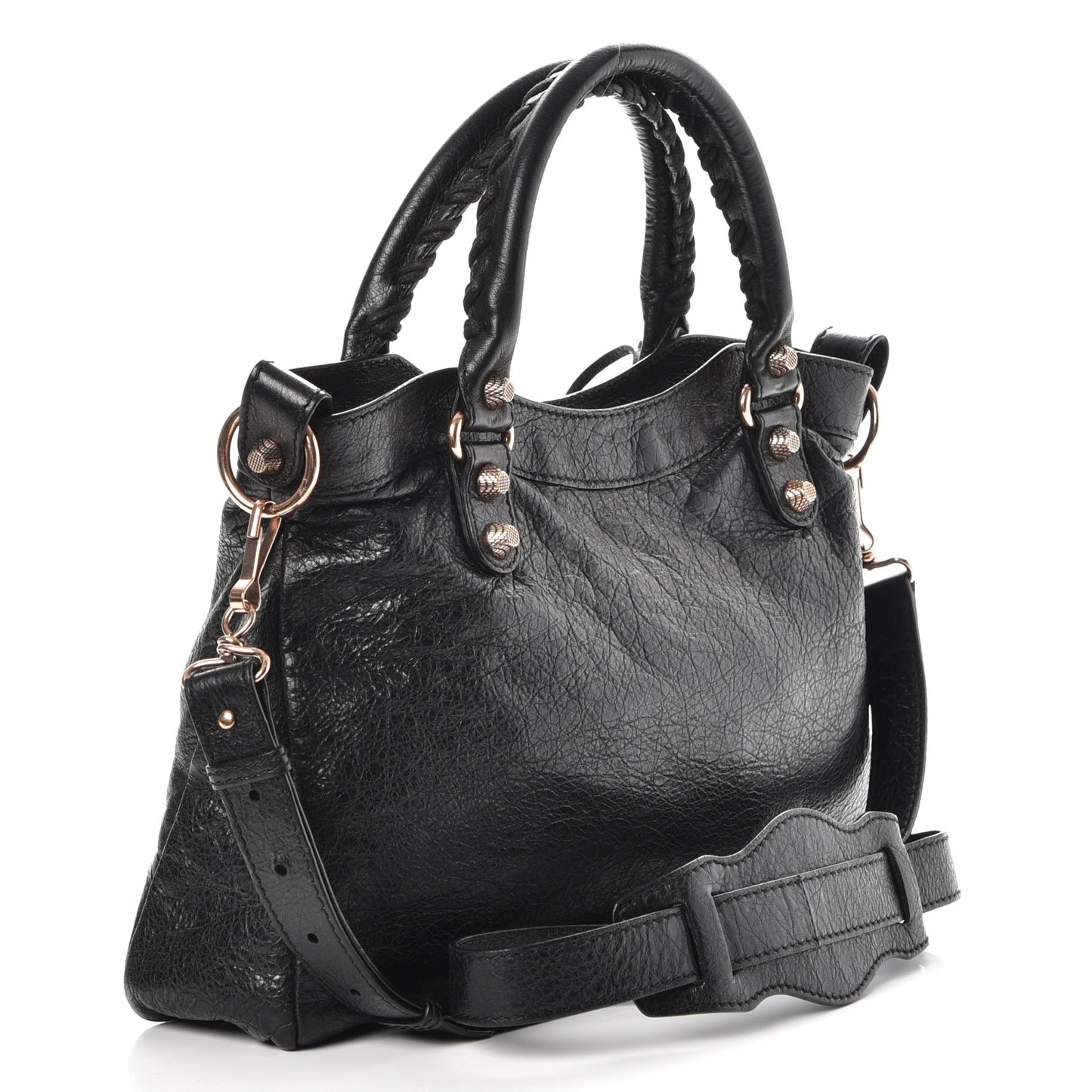Agneau Giant 12 Rose Gold Hardware Town Black