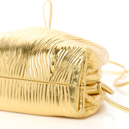 Bottega Veneta Metallic Bark Calfskin The Mini Pouch Gold 11 of 11