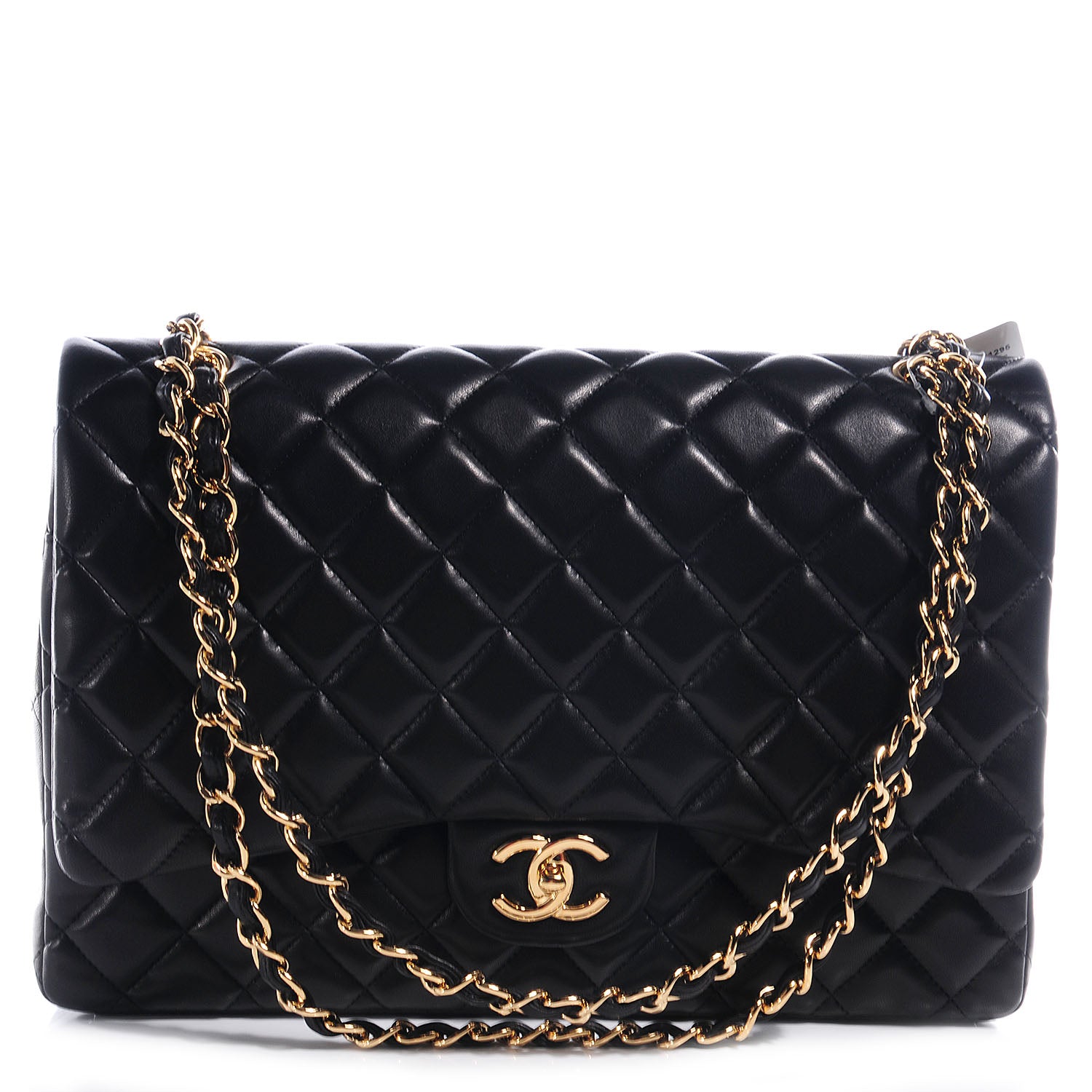 Chanel Lambskin Quilted Maxi Double Flap Black 1 of 9