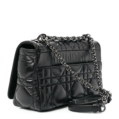 Christian Dior Calfskin Macrocannage Medium Caro Bag Black 3 of 11