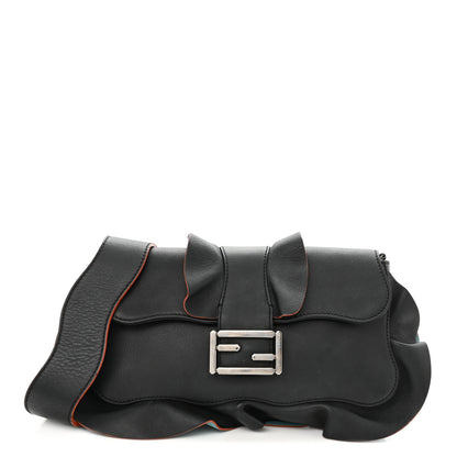 Fendi Calfskin Waves Baguette Black Turchese 1 of 11