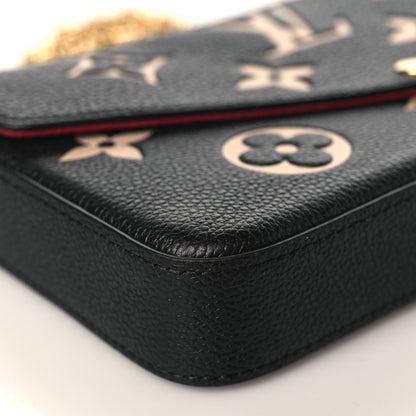 Louis Vuitton Empreinte Monogram Giant Felicie Pochette Black Beige 8 of 9