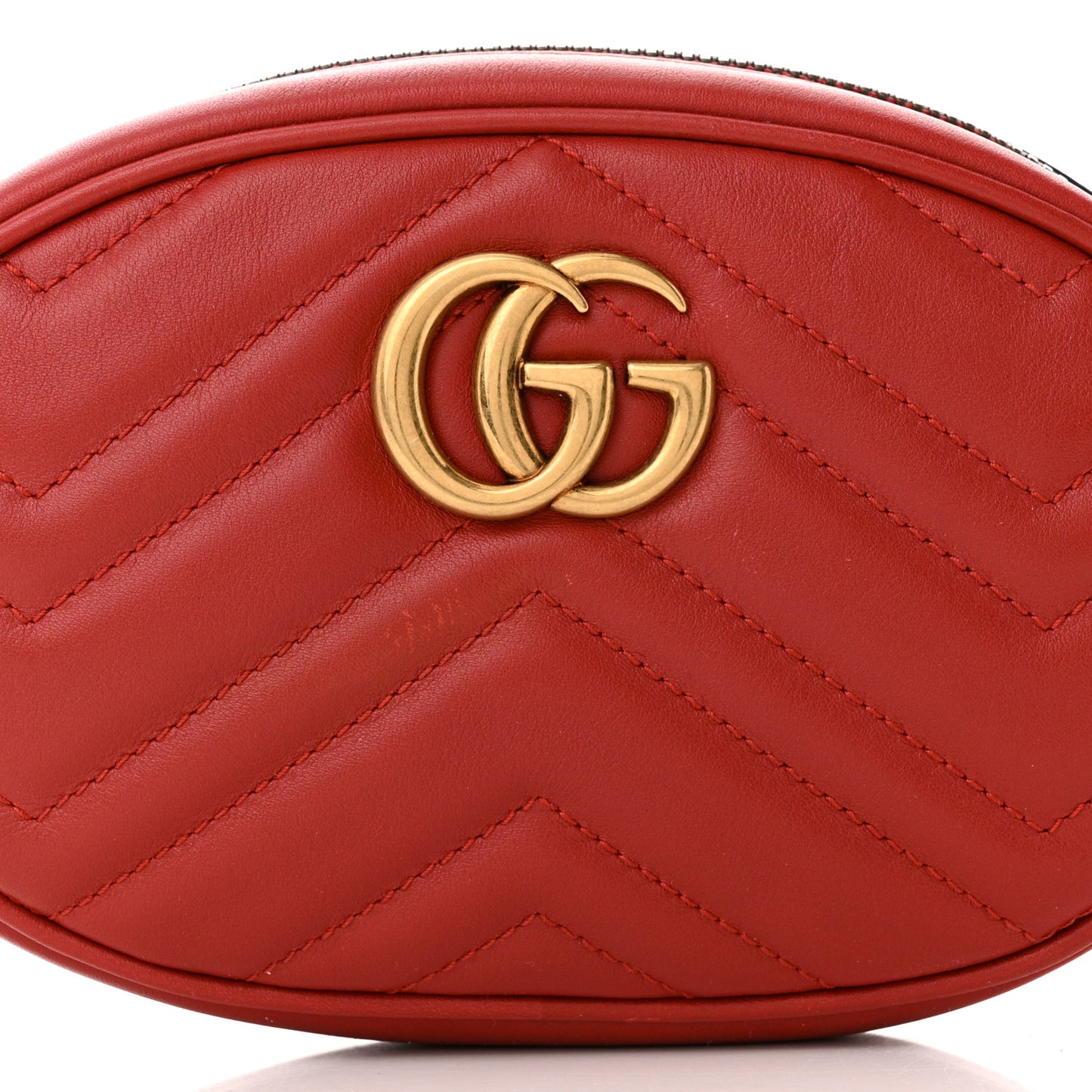 Calfskin Matelasse GG Marmont Belt Bag 85 34 Hibiscus Red