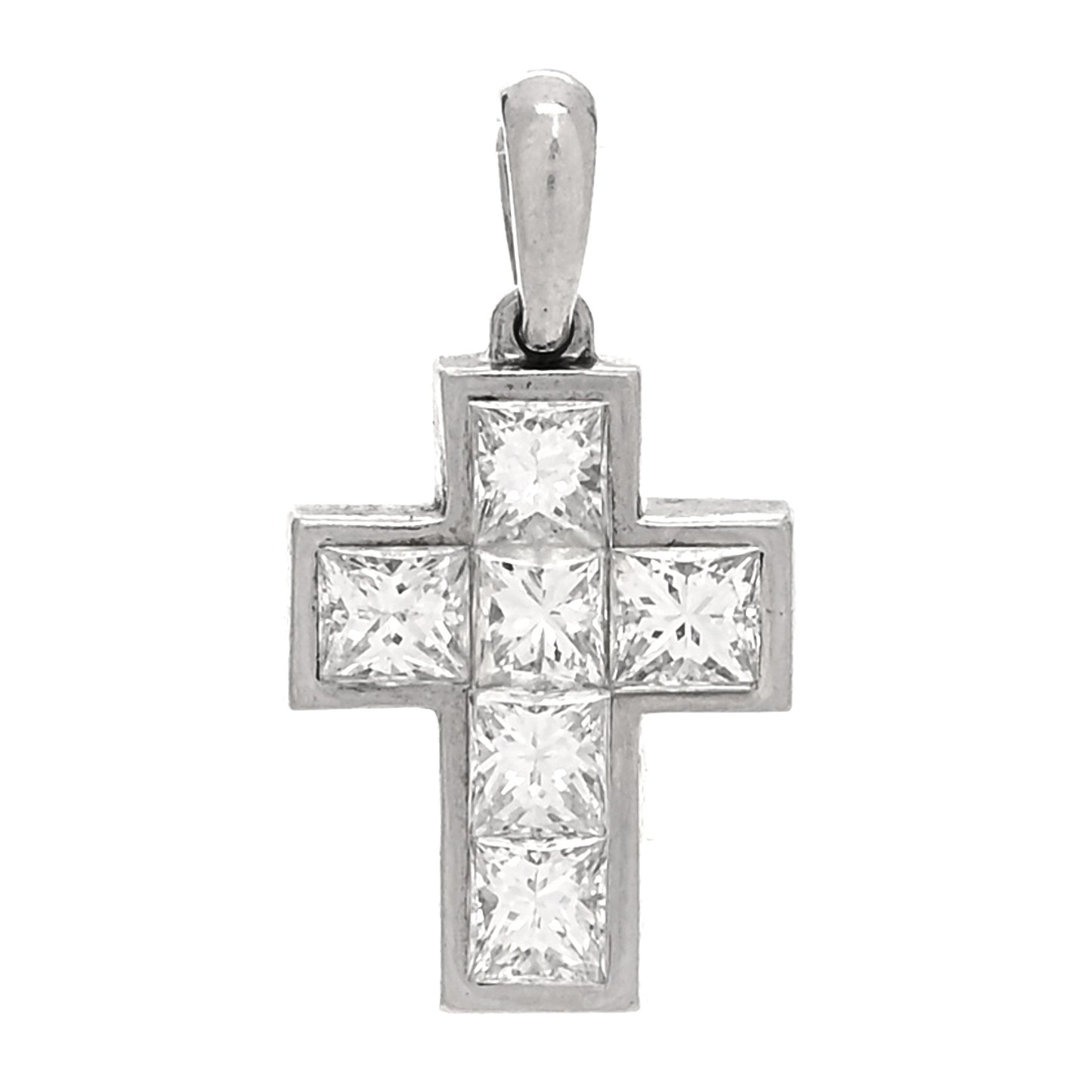 Platinum Diamond Cross Pendant