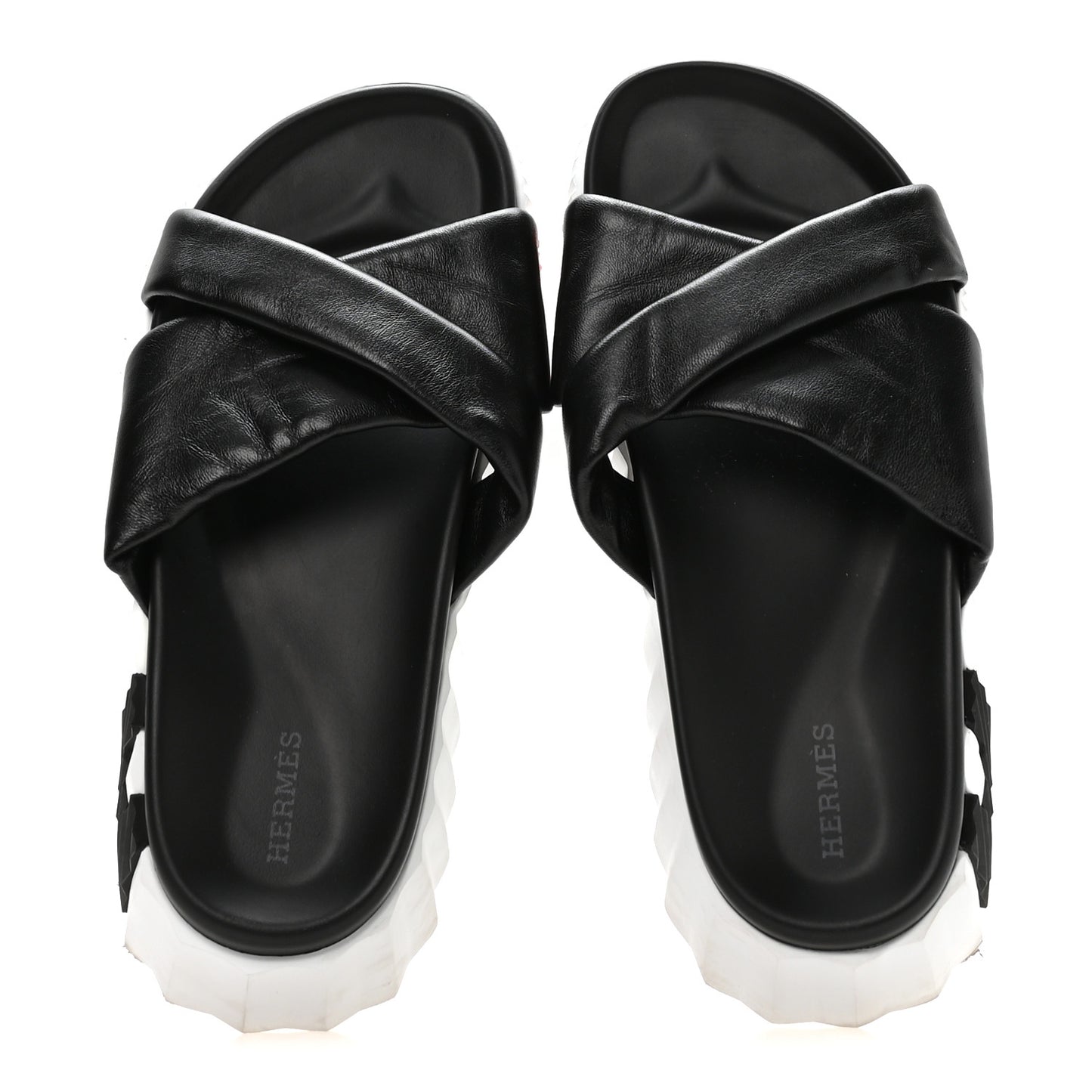 Nappa Womens Infra Sandals 38.5 Black