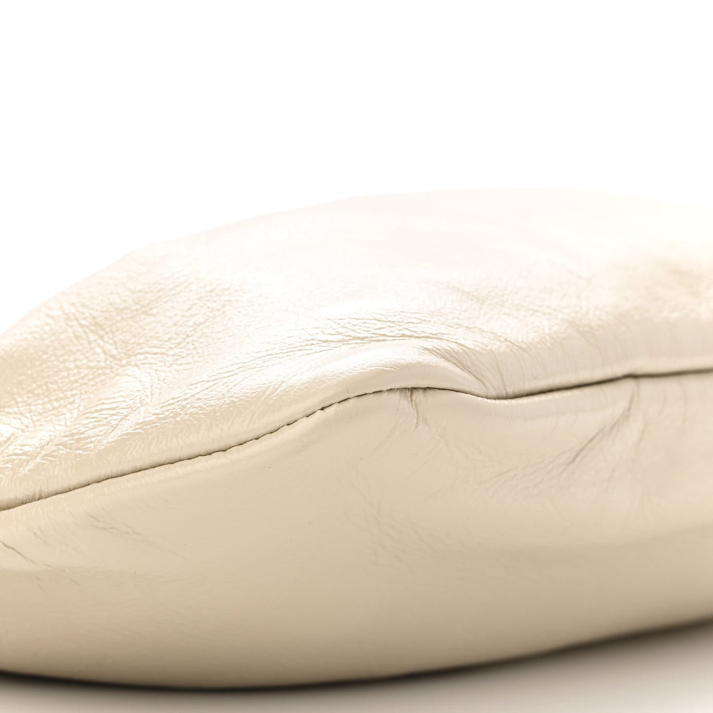 Calfskin Pac Pac Ruched Hobo Winter White