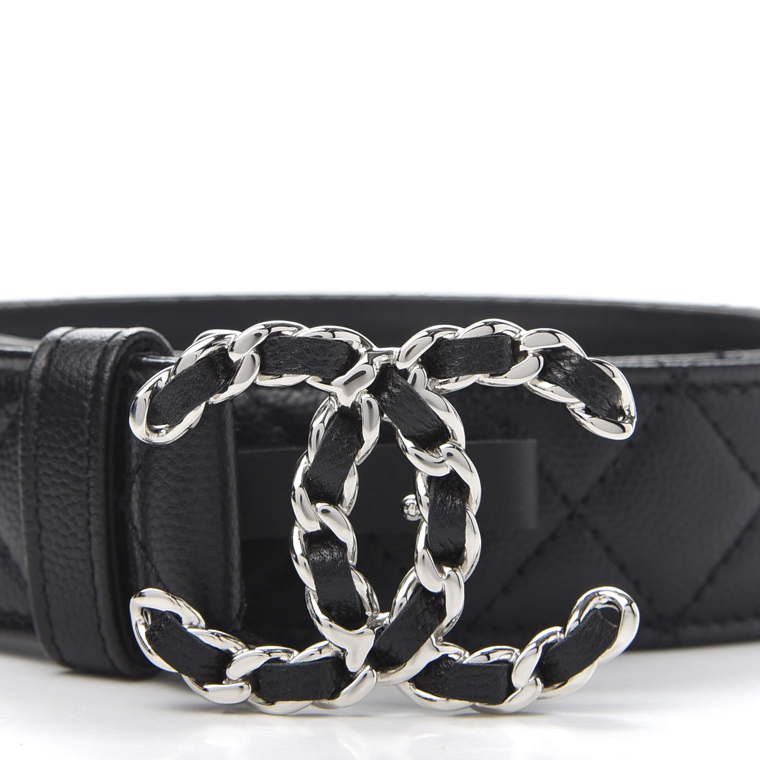 Chanel Caviar Quilted CC Chain Belt 85 34 Black 8 of 9