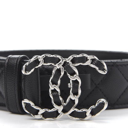 Chanel Caviar Quilted CC Chain Belt 85 34 Black 8 of 9