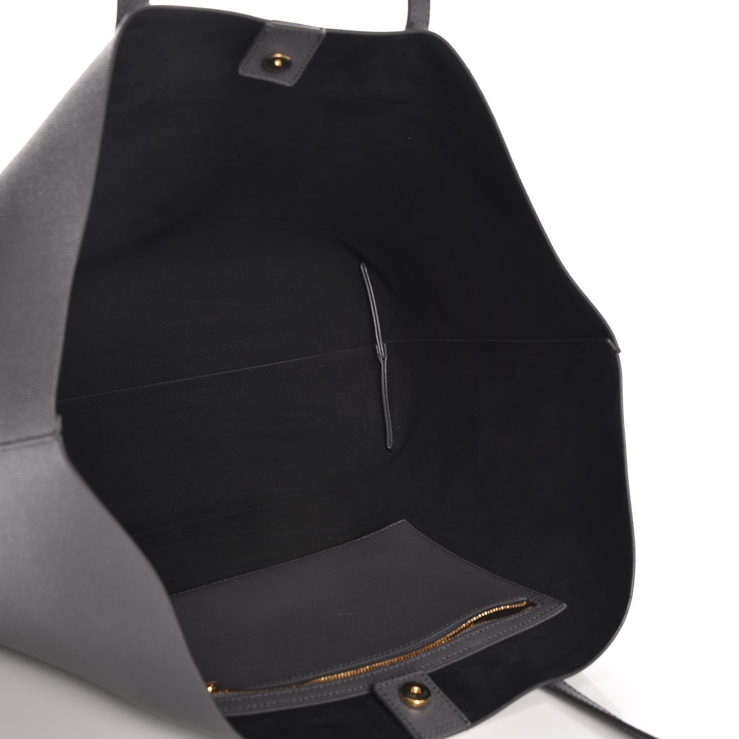 Tom Ford Grained Calfskin Large T Tote Light Grey 5 of 7