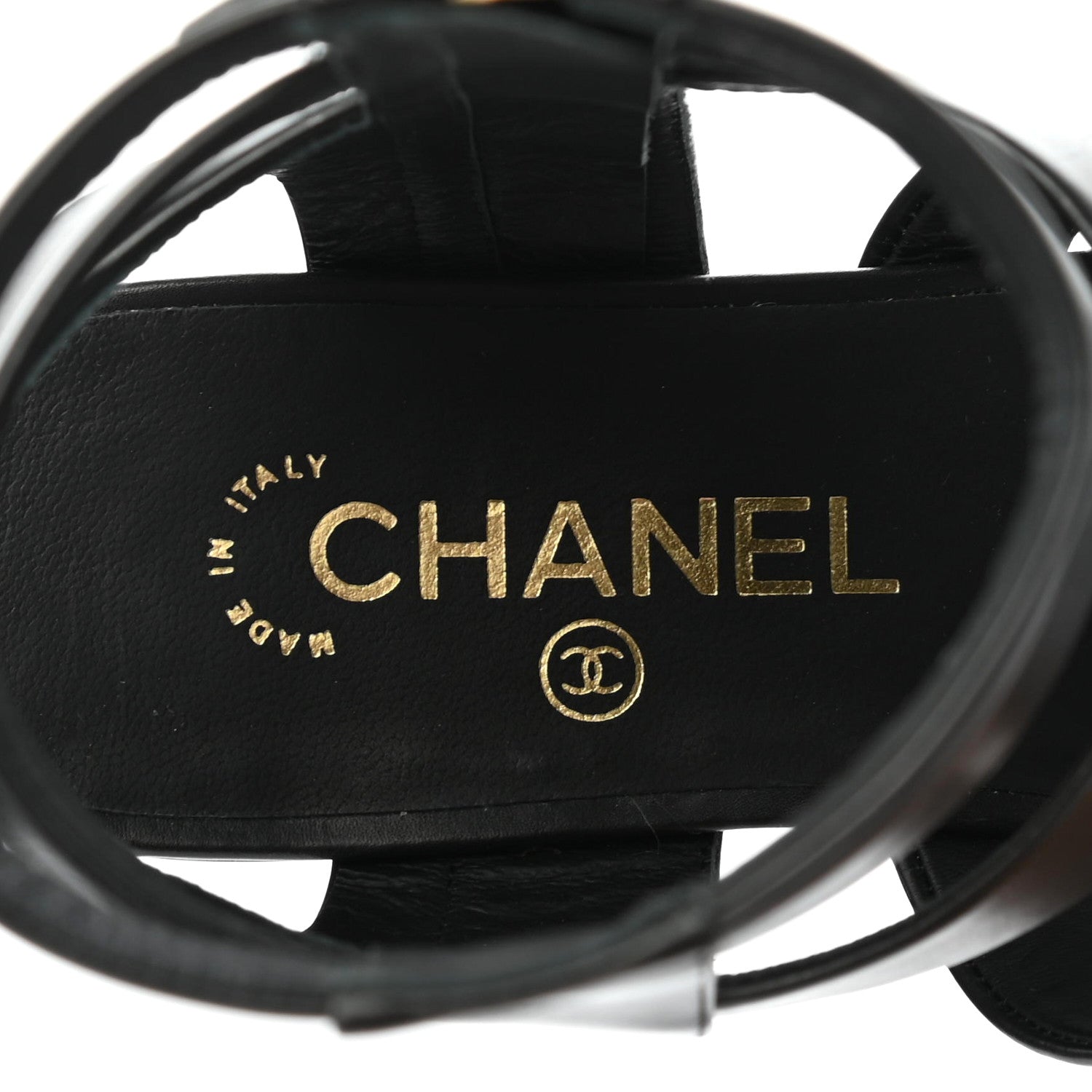 Chanel Calfskin Gladiator Sandals 39.5 Black 7 of 9