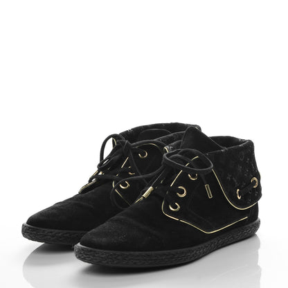 Louis Vuitton Suede Cape Sneaker Boots 38.5 Black 3 of 7