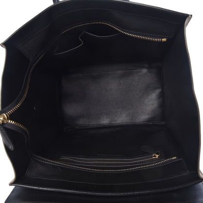 Celine Satin Calfskin Suede Mini Tri-Color Luggage Almond 5 of 13