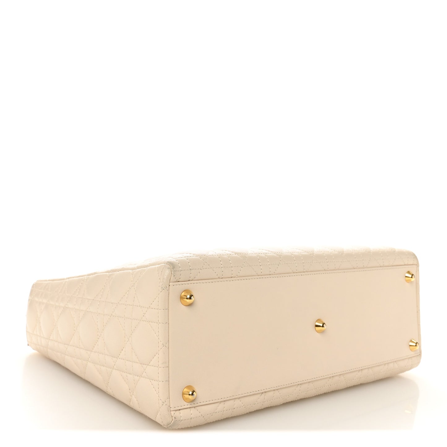 Lambskin Cannage Large Lady Dior White