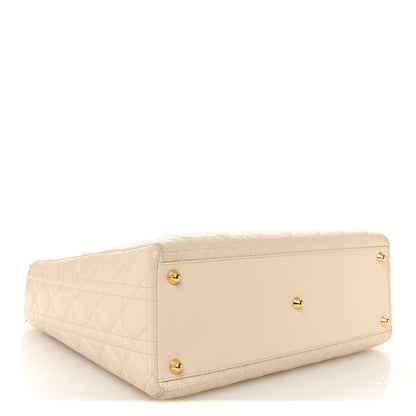 Christian Dior Lambskin Cannage Large Lady Dior White 4 of 11