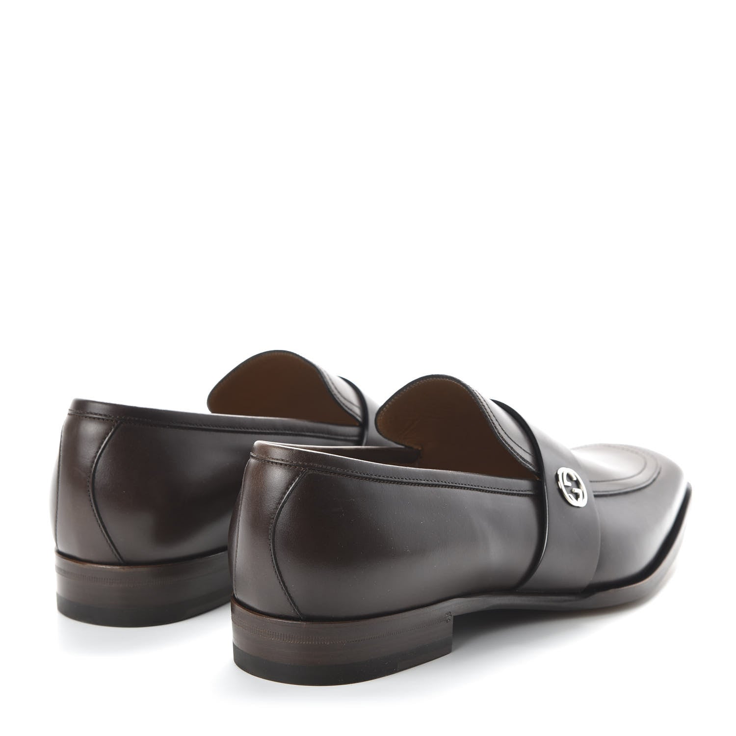 Gucci Spirit Calfskin Mens Broadwick Loafers 9 Cocoa 4 of 9