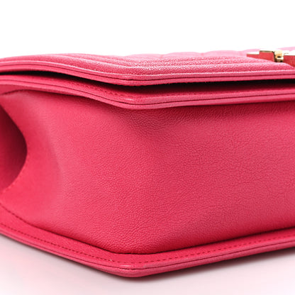 Chanel Caviar Quilted Medium Boy Flap Dark Pink 9 of 10
