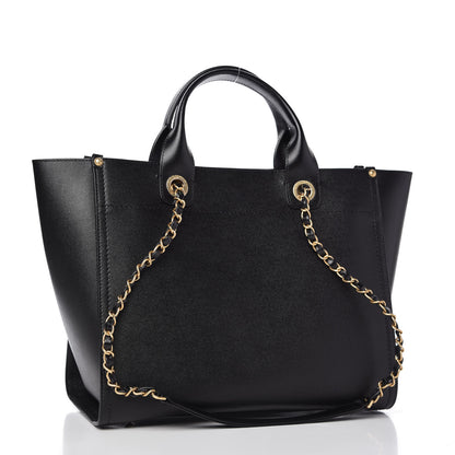 Chanel Caviar Small Studded Deauville Tote Black 3 of 13