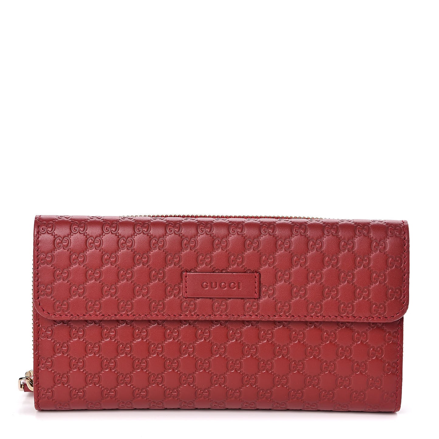 Soft Microguccissima Continental Zip Wallet Red