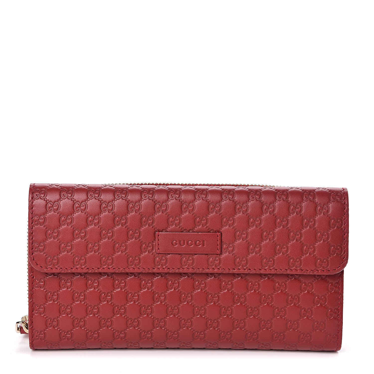 Gucci Soft Microguccissima Continental Zip Wallet Red 1 of 9