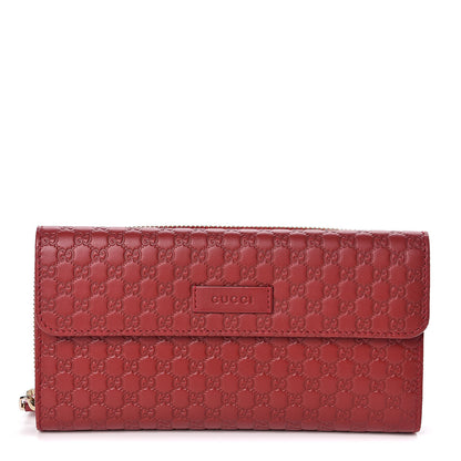 Gucci Soft Microguccissima Continental Zip Wallet Red 1 of 9