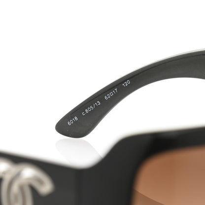 Chanel Acetate CC Sunglasses Black Black 5 of 8