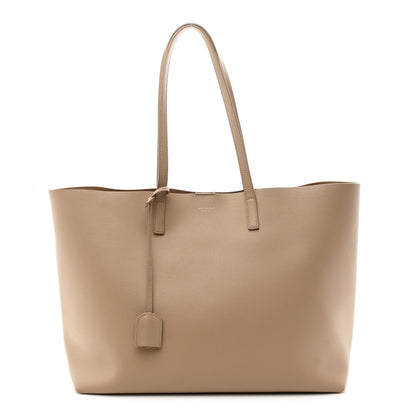 Saint Laurent Calfskin Large Shopping Tote Dark Beige 1 of 10
