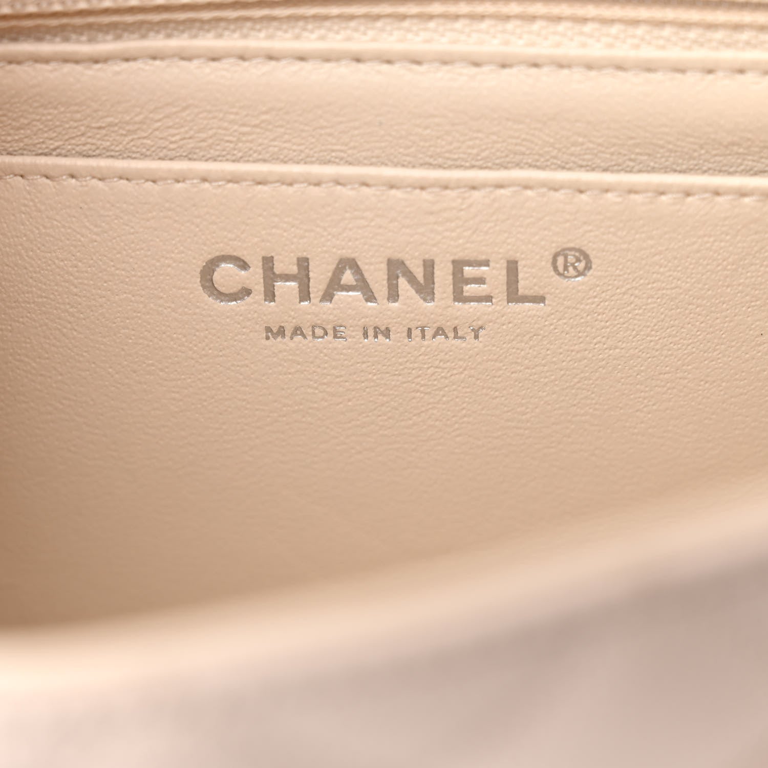 Chanel Caviar Quilted Mini Rectangular Flap Light Beige 6 of 10