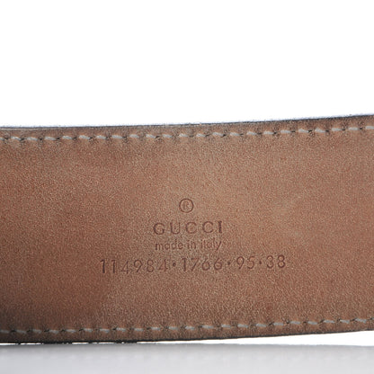 Gucci Calfskin Web Interlocking G Belt 95 38 Black 7 of 8