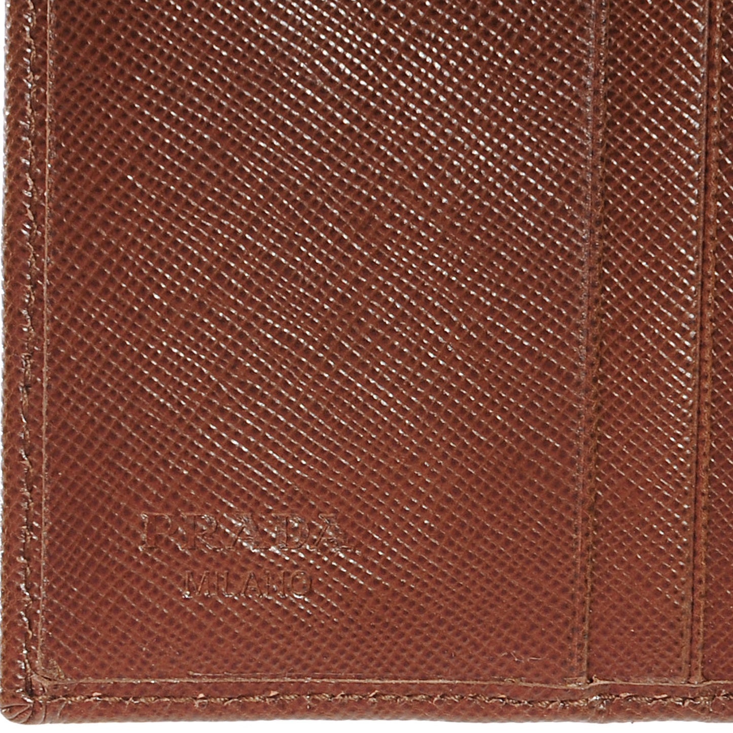 Saffiano Medium Flap Bi Fold Wallet Cacao
