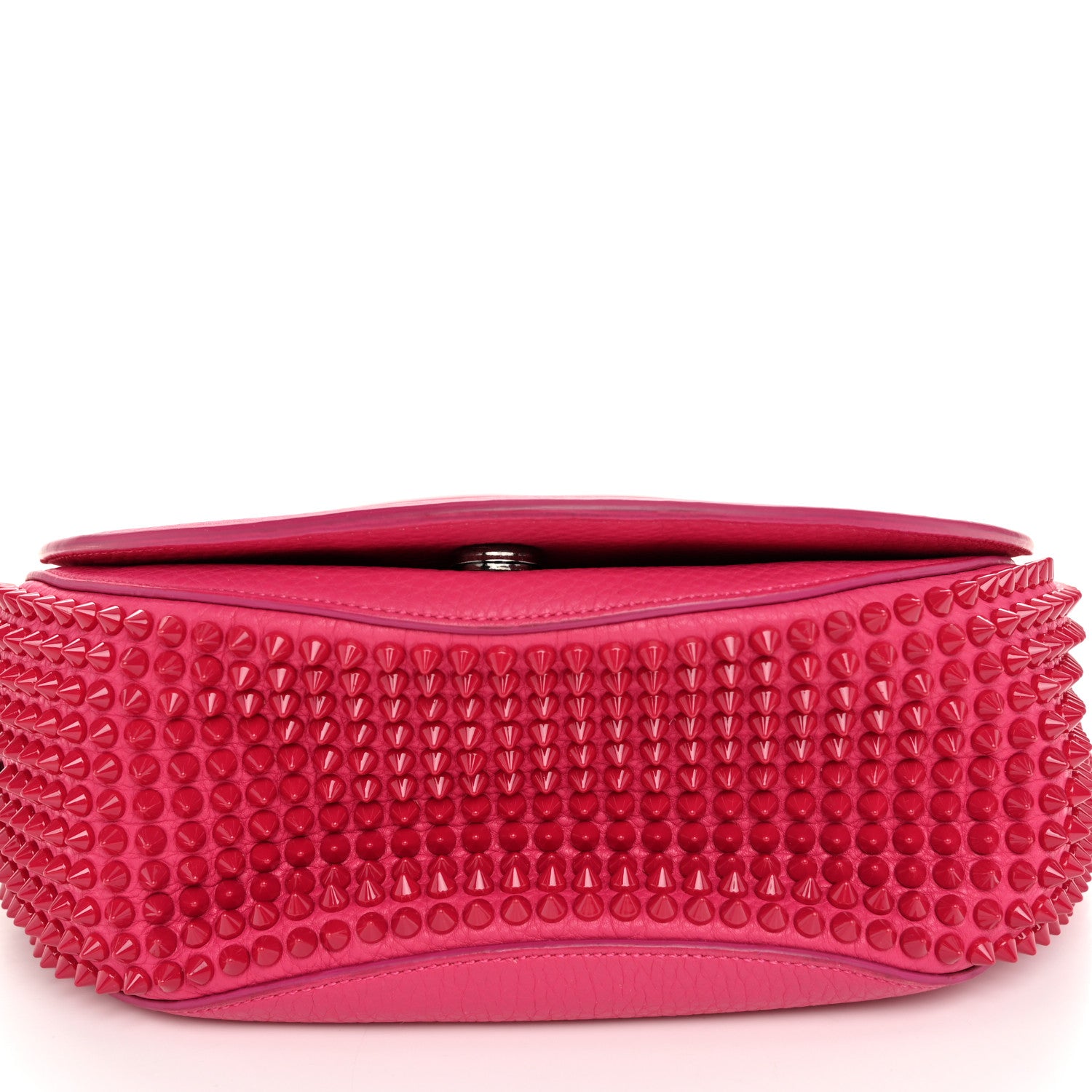 Christian Louboutin Calfskin Spikes Panettone Messenger Hot Pink 13 of 13