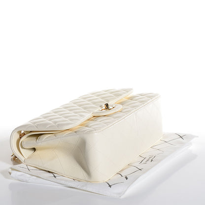 Chanel Lambskin Quilted Jumbo Double Flap White 4 of 9