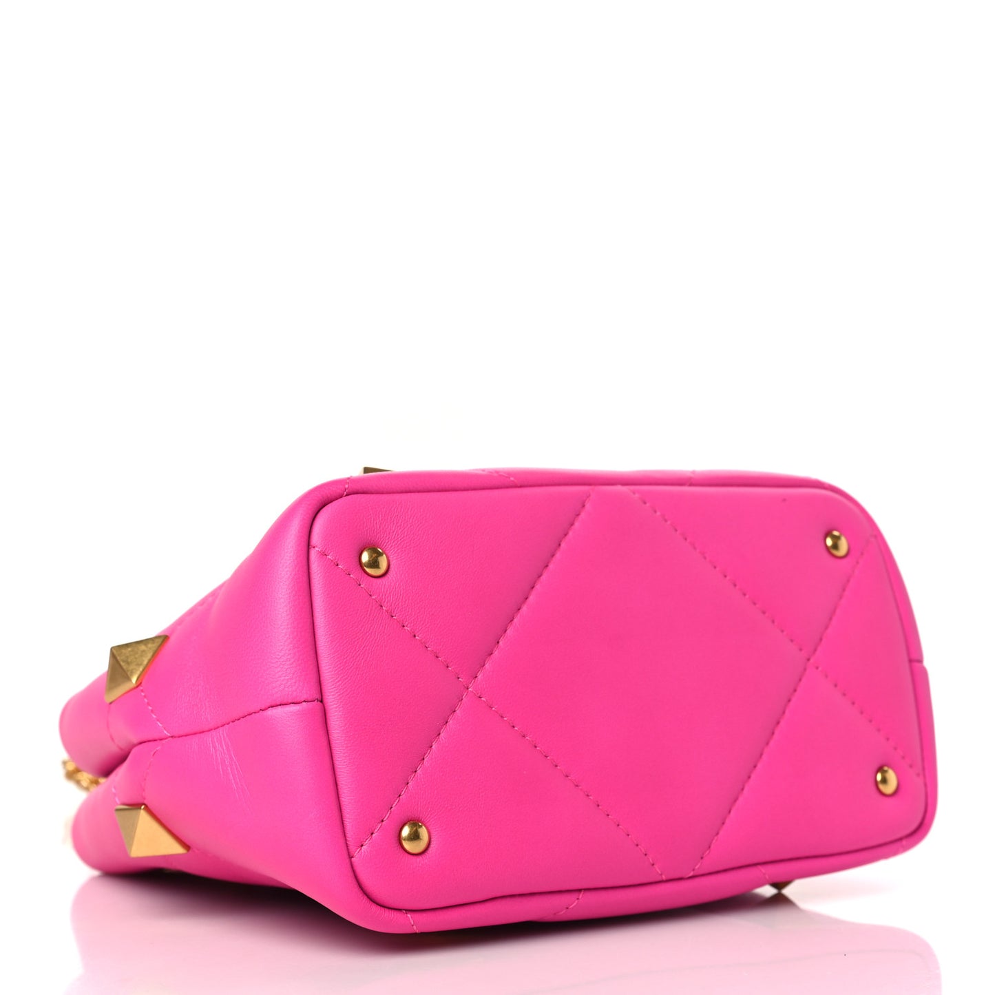 Nappa Small Roman Stud The Handle Bag Pink PP
