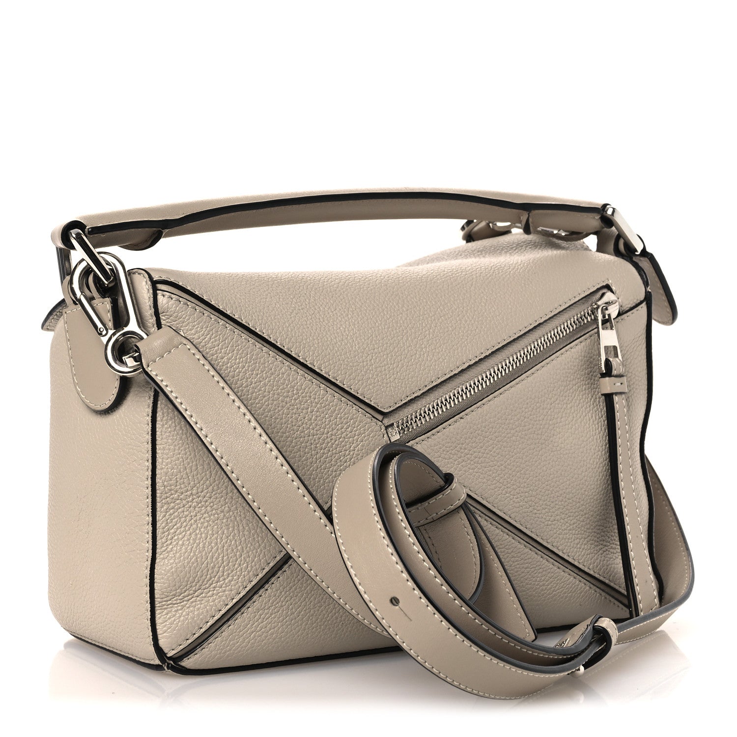 Loewe Grained Calfskin Small Puzzle Bag Sand 3 of 13