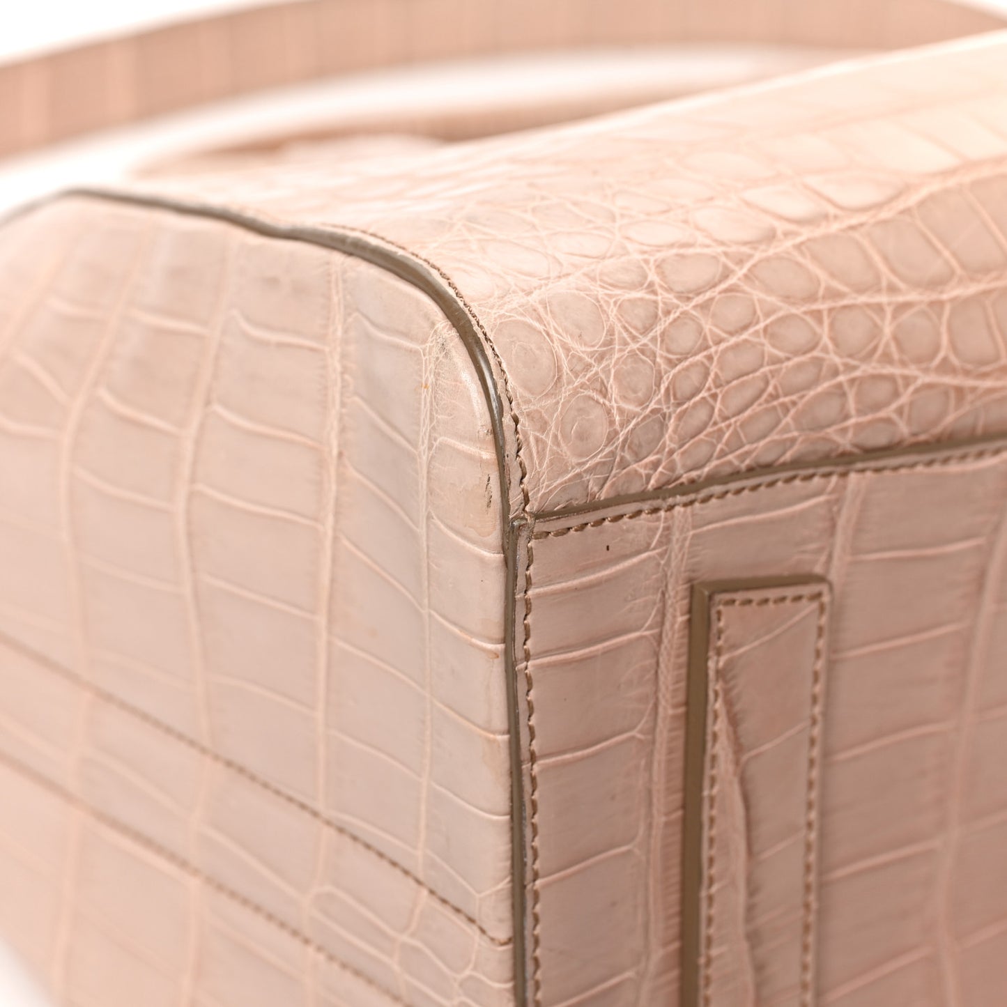 Crocodile Medium Antigona Nude Pink