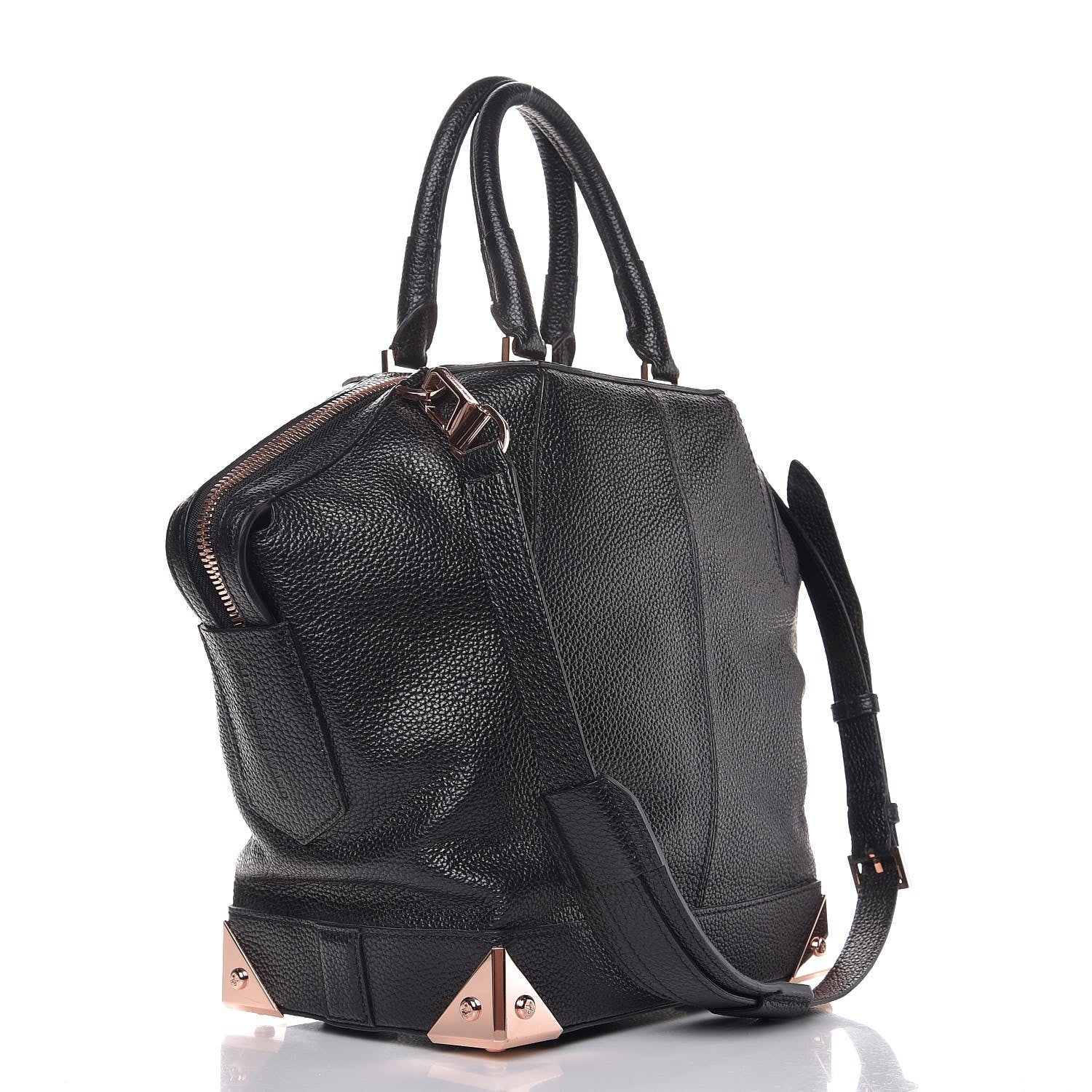 Alexander Wang Pebbled Lambskin Medium Emilie Black 3 of 8