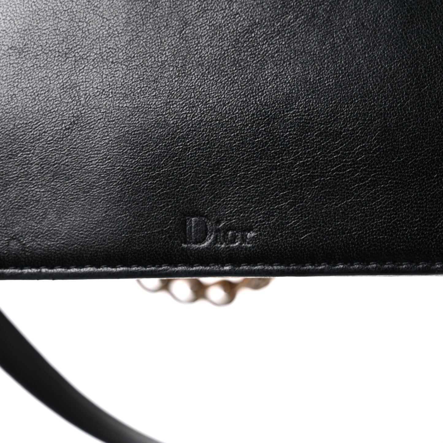 Lambskin Studded Medium Diorama Flap Bag Black