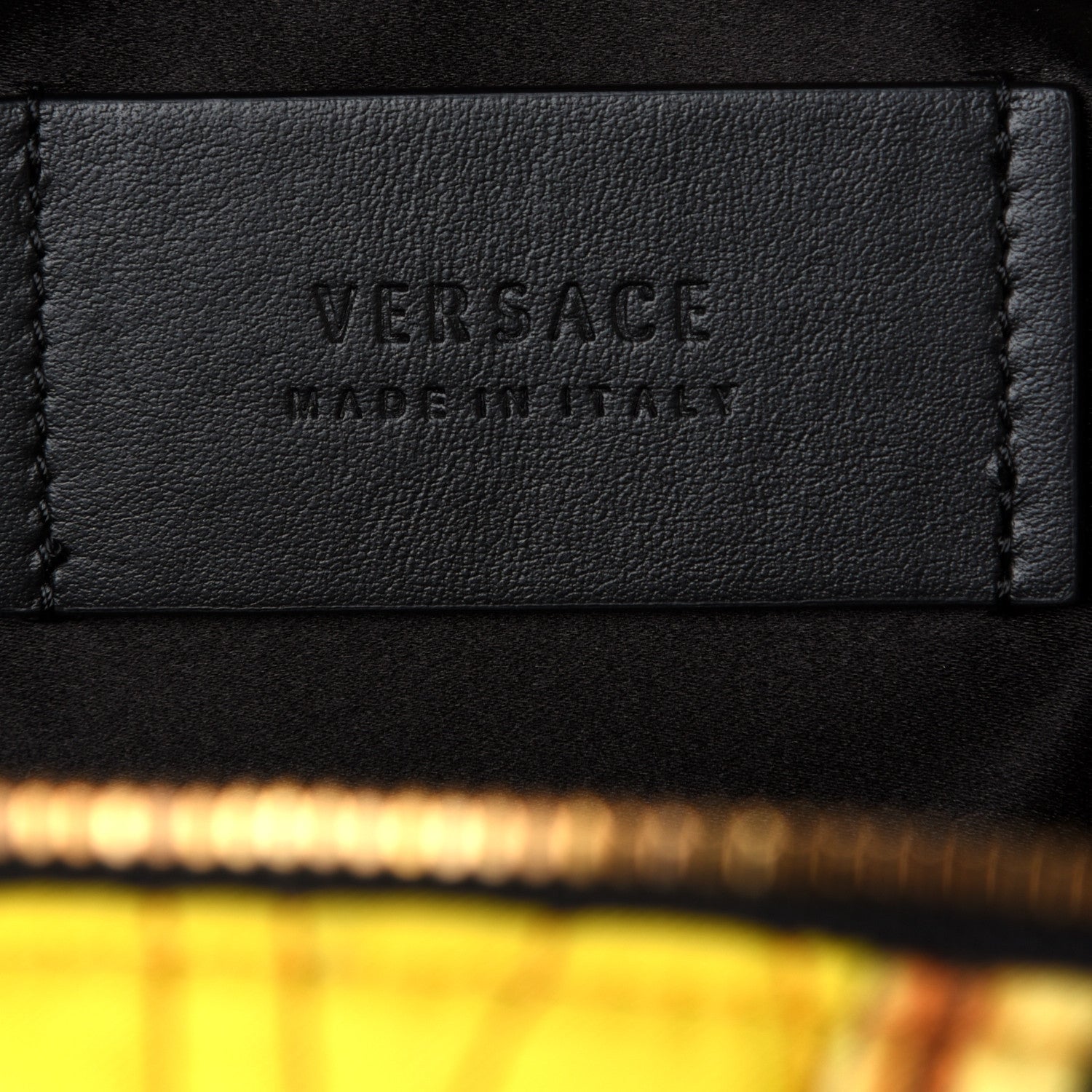 Versace Vitello Nylon Quilted Trapuntata Baroque Print Belt Bag Black Gold 5 of 10