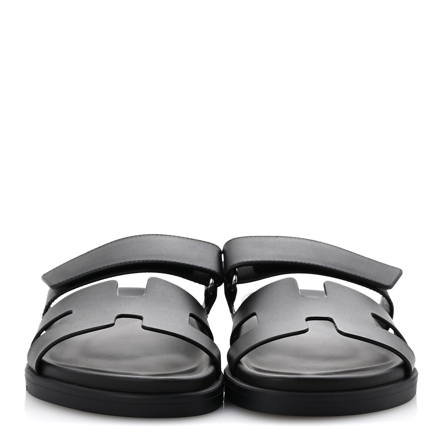 Hermes Calfskin Womens Chypre Sandals 36 Black 3 of 10