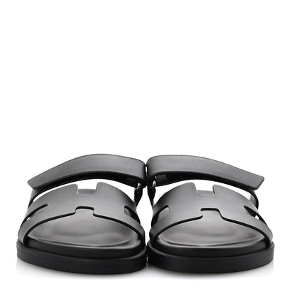 Hermes Calfskin Womens Chypre Sandals 36 Black 3 of 10