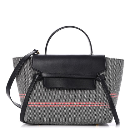 Celine Cotton Canvas Calfskin Mini Belt Bag Black 1 of 12