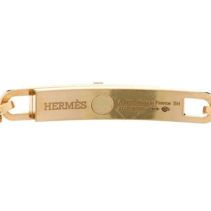 Hermes 18K Yellow Gold Diamond Pave PM Kelly Chaine Bracelet SH 3 of 4