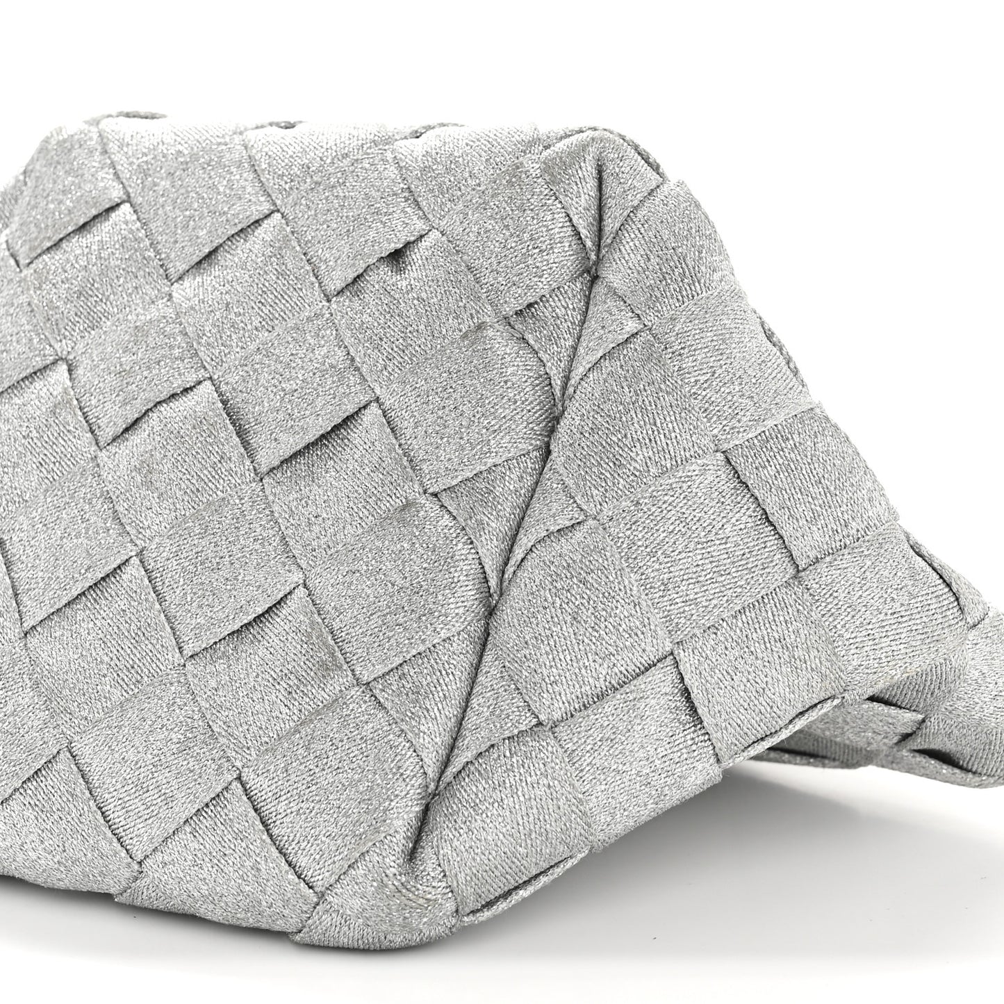 Webbing Maxi Intrecciato Mini Cassette Tote Silver