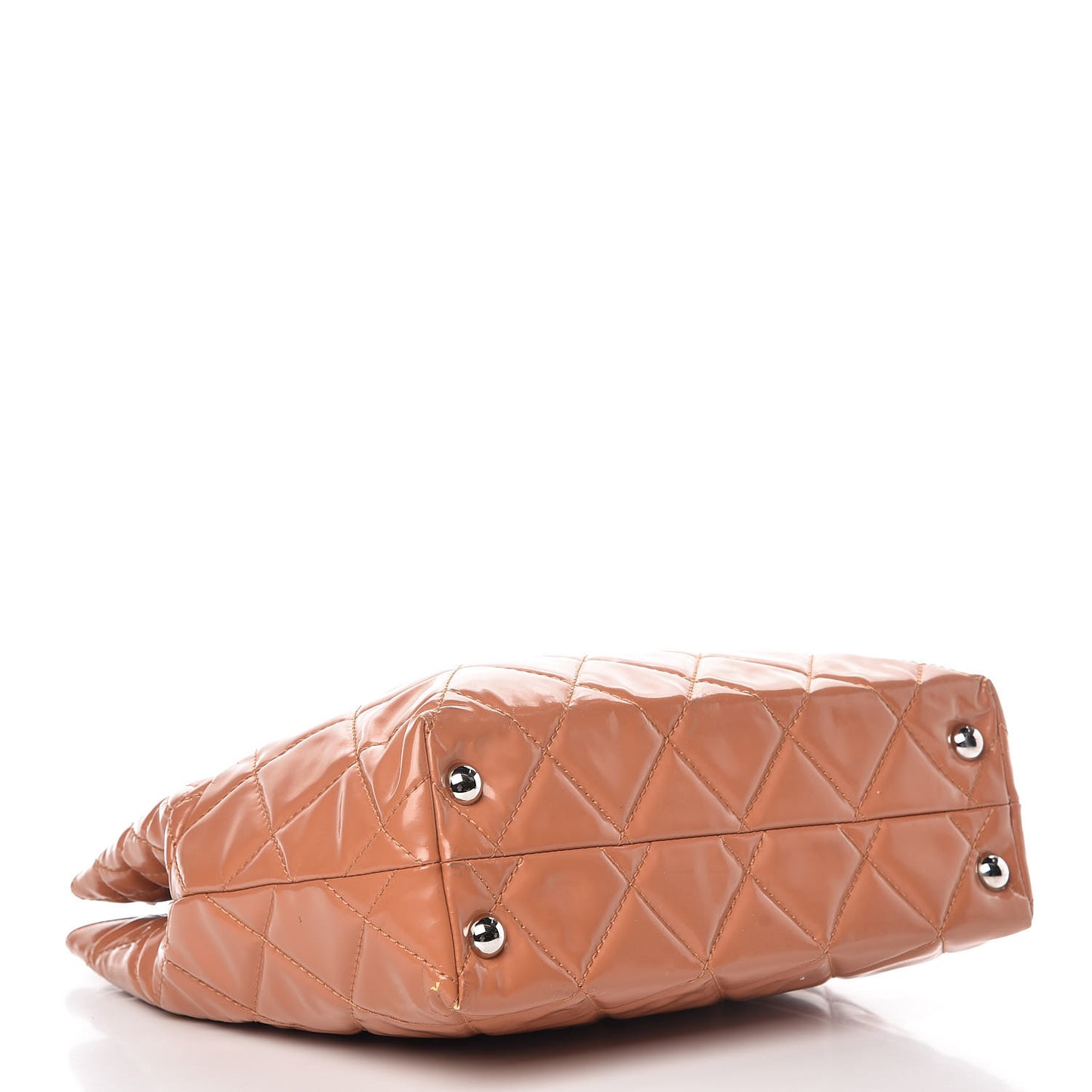 Vinyl Quilted In The Business North South Tote Orange