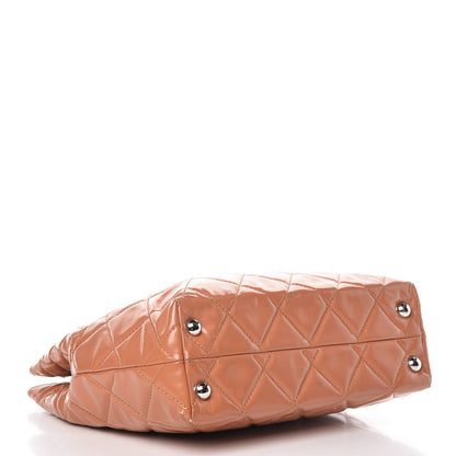 Chanel Vinyl Quilted In The Business North South Tote Orange 4 of 22