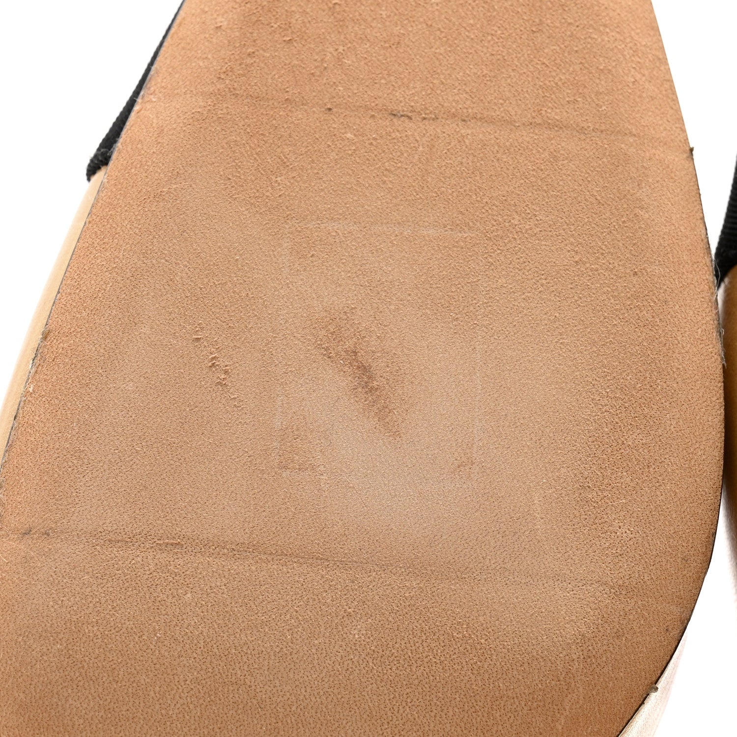Chanel Goatskin Grosgrain Cap Toe CC Slingback Pumps 38 Beige Black 9 of 12