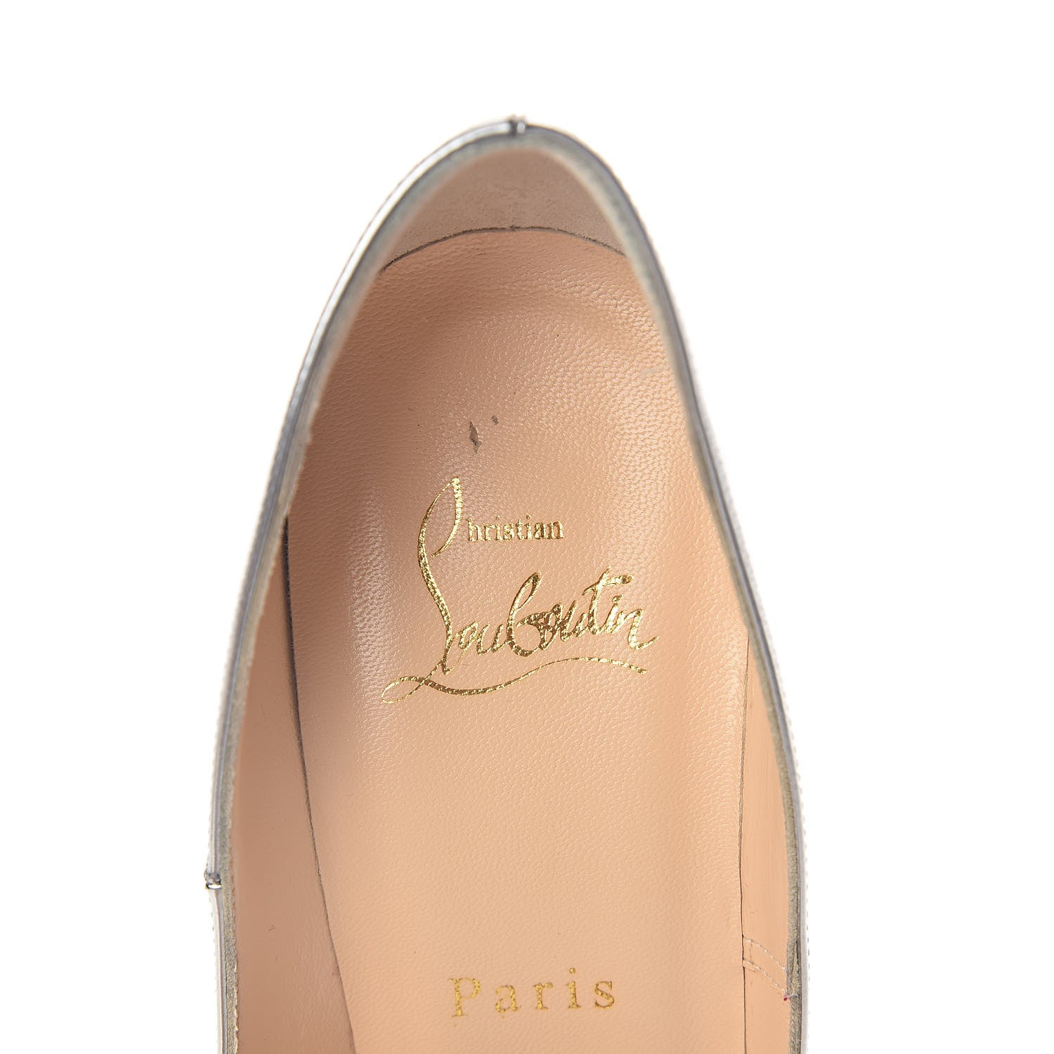 Christian Louboutin Metallic Calfskin So Kate 120 Pumps 37 Silver 5 of 8