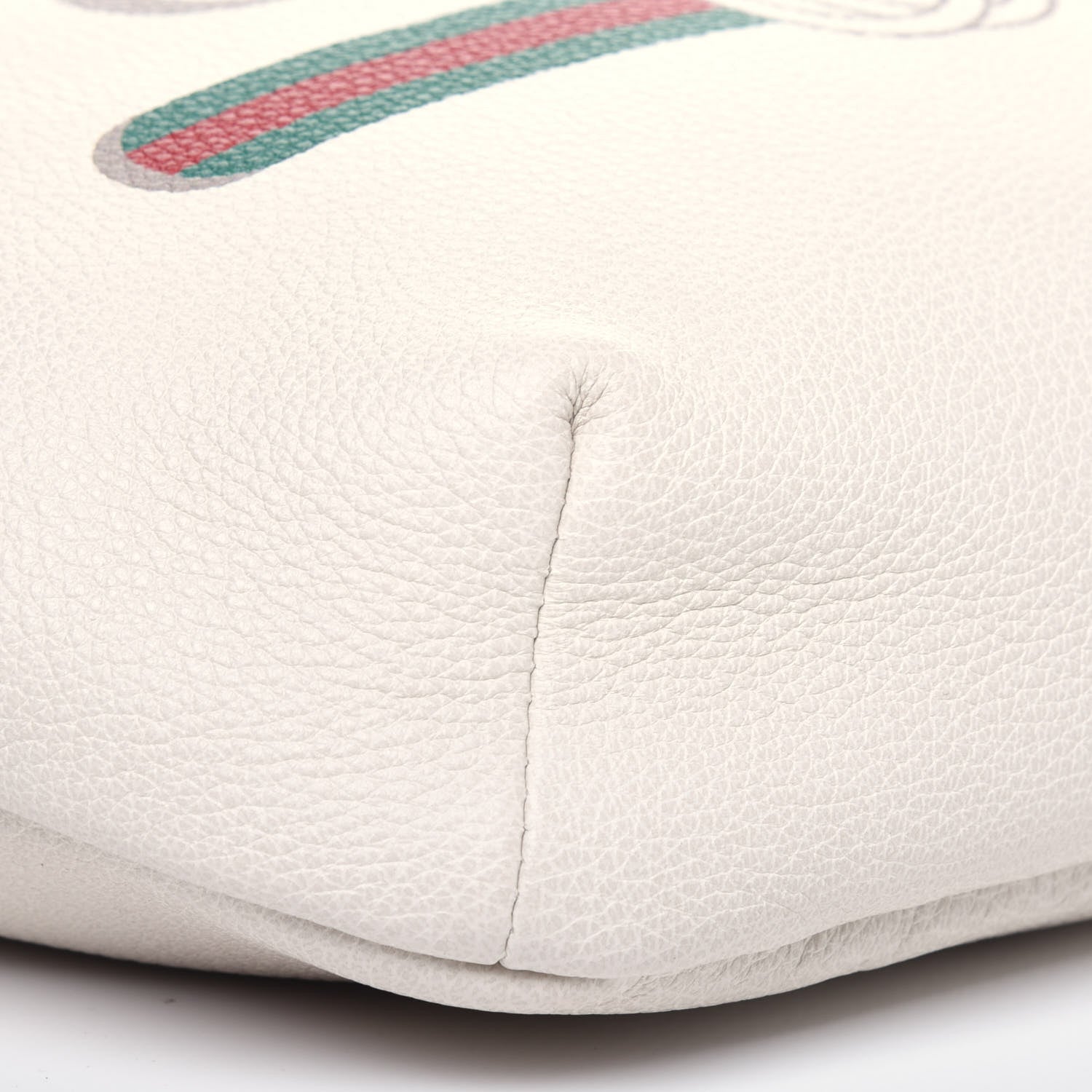 Gucci Grained Calfskin Logo Belt Bag White 10 of 12